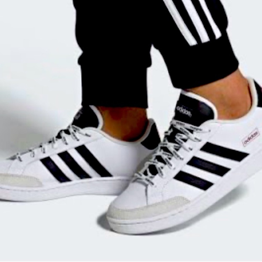 ADIDAS Grand Court Cloud White and Black M9.5